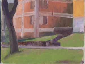 A rainy day downtown.